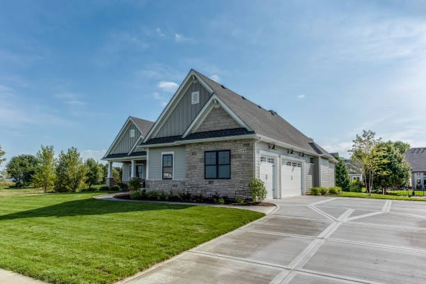 new sod and landscaping of new home